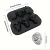 Forma de Gelo de Silicone com Caveira 3D Transfronteiriça Forma de Gelo de Silicone com Caveira 3D