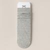 Calcetines para Mujer de Caña Media Primavera y Otoño Calcetines con Lazo Calcetines de Ballet para Apilar Zapatos Pequeños de Cuero para Niñas Calcetines de Algodón Lisos Sin Costuras