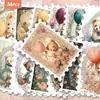 36 Peças de Adesivos de Carimbo de Ovelha com Renda Retrô, Adesivos Decorativos para Mala e Caderno Femininos Atacado