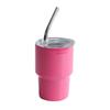 2-7oz Mini Car Cup 304 aço inoxidável bonito pequeno fresco pequeno copo de vinho portátil dupla camada de palha