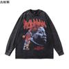 Suéter lavado y envejecido al por mayor transfronterizo para hombre y mujer, top retro oversize, abrigo de otoño de estilo holgado y perezoso