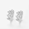 Pendientes de Hoja de Zirconia Transfronterizos Nuevos con Diseño de Hoja, Personalizados, Modernos, Lujo Ligero, Exquisitos Clips para Orejas de Mujer, Pendientes Estilo Bosque