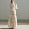 AOMAM Y "Nebulosa Difusa" Elegante Top Malha Fina Manga Curta Estilo Francês para Mulheres no Verão