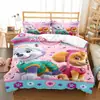 Venta Caliente Dibujos Animados Equipo de Aventura Ladrando Juego de Ropa de Cama con Estampado Digital de Dibujos Animados