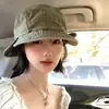 Sombrero de Pescador de Mezclilla Lavada para Mujer, Nueva Moda de Verano Estilo Retro, Adelgazante Facial, Para Circunferencia de Cabeza Grande, Gorra tipo Boina