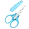Tesouras de Beleza com Pontas Afiadas em Estoque, Tesouras para Sobrancelhas com Capa Protetora, Mini Tesouras para Pelos do Nariz para Uso Doméstico e no Escritório