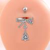 Anillo para Ombligo de Aleación de Titanio F136 con Lazo y Forma de Gota de Agua Joyería para Piercings de Material G23 Exportación Directa de Joyería