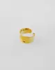 Anillo de Metal Líquido Irregular Abierto Estilo Ins Japonés Frío Estilo Clane Moda Simple Distintivo para Mujeres