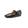 Zapatos Casuales Blancos de Tacón Bajo Suave, Zapatos de Salón de Punta Cuadrada Baja, Tallas 32-43, Zapatos Amazon