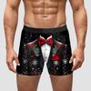 AliExpress Amazon Transfronterizo Regalo de Navidad Año Nuevo Ropa Interior para Hombre Seda de Leche Cintura Media Alta Elasticidad Alta Transpirables Pantalones Cortos