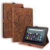Aplicável ao Amazon Fire 7 2022 tablet computador capa de couro retrô fosco costura contraste cor cartão capa de couro