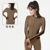 Conjunto de Yoga Nuevo para Todas las Estaciones para Mujer, Adelgazante, Cuello Alto, Manga Larga, para Correr, Ciclismo, Fitness, Deportes, Conjunto de Dos Piezas