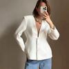 Traje holgado casual de color sólido chaqueta pantalón traje 2376