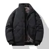 Vendas Diretas de Fábrica Estilo Outono e Inverno Jaqueta de Algodão com Gola Alta Slim Fit Versátil Estilo Pai Jaqueta de Algodão Masculina com Veludo Roupas de Algodão Masculinas para Meia-Idade e Idosos