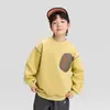 Ropa Infantil Zuoxi Sudadera para Niños Estilo Montaña Exterior Infantil Bloque de Color Bolsillo Nueva Colección Otoño 2026 Top Cuello Redondo Niños Grandes