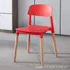 Silla de Plástico Hogar Respaldo Popular en Internet Simple Silla con Respaldo Engrosado Silla de Comedor Silla Moderna Nórdica Taburete Casual para Restaurante