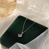Collar de Plata S925 con Letra Inglesa para Mujer, Pequeño, Celebridad de Internet, Elegante, Cuentas, Moda, Personalidad, Cadena Clavicular, Transfronterizo, Nuevo, Trendy