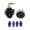 Supercargador de combustible modificado para automóvil, válvula reguladora de presión de combustible universal con manómetro, regulador de presión de combustible para automóvil ajustable
