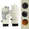 Guantes de Esquí para Mujer Invierno Cálidos Táctiles a Prueba de Frío Nieve a Prueba de Salpicaduras Forro Polar Gruesos Ciclismo Guantes para Vehículo Eléctrico para Hombre