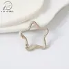 Fecho de mola pentagrama pequeno perolado colorido liga de zinco acessórios de joia material de chaveiro de contas DIY pingente