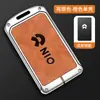Para el juego de llaves de coche Weilai ES6 ES8 EC6, tarjetero con hebilla para llave de coche NFC, carcasa de metal de alta calidad para hombres y mujeres