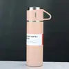 Conjunto de Presente de Caneca Térmica de Negócios de Alta Qualidade, Uma Caneca, Três Tampas, Caneca de Chá de Aço Inoxidável 304, Caneca de Presente para Companheiro de Compra em Grupo