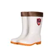 Botas sanitárias para alimentos de altura média curtas brancas galochas antiderrapantes resistentes a óleo e a ácidos e álcalis botas de água sapatos de trabalho para chef homens e mulheres