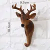 Café Bar Loja Retro Americano Pendurado na Parede Animal 3D Cabeça de Veado Gancho Decorativo Criativo