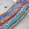 Nuevas cuentas sueltas de color galvanizado, cuentas de cristal artificial AB color oliva, cuentas ovaladas, material de joyería para bricolaje