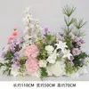 Arreglo floral de piso para boda, decoración de fila de flores rosas, flores de boda, flores artificiales, decoración de pasillo, ambientación, arte floral de escenario T