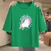 E-commerce Transfronteiriço Comércio Exterior Desconto Estilo Mãe Rejuvenescedor Tamanho Grande Camiseta de Base de Verão Manga Três Quartos Manga Curta Solta T Versátil