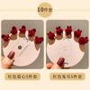 Pinza pequeña de terciopelo rojo para el cabello, horquilla para bebé, para niños, Año Nuevo, Año Nuevo, pinza para trenzar el cabello, tocado, pinza para el cabello de princesa para niña