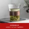 Copo de Vidro Japonês Copo para Infusão de Chá Espessado Isolamento Térmico Antiescaldante Copo de Escritório Listra Vertical Copo para Chá Verde Resistente ao Calor Copo Pessoal Doméstico