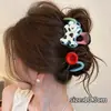 Presilha de cabelo de laço famosa na internet vintage, presilha de tubarão simples estilo Chanel, novo acessório de cabelo estilo francês 2026