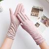 Guantes de Protección Solar para Mujer en Verano, Transpirables, Delgados, de Algodón, de Media Longitud, Antideslizantes, Pantalla Táctil para Conducir y Ciclismo