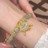 Pulsera de Jade Conejo estilo chino jade Hetian para niñas pulsera de nicho de lujo ligero para mujer pulsera regalo de cumpleaños Qixi para novia