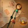 Nuevo llavero tejido a mano estilo chino estilo Xizang, artículo decorativo, cadena para teléfono, accesorio colgante para bolso semiacabado
