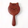 Peine Masajeador de Sándalo Dorado DingTalk Peine de Masaje Peine de Gato Lindo de Dibujos Animados Creativo Peine para el Hogar de Cabello Largo Peine Pequeño Exquisito de Dientes Gruesos