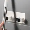 Ganchos Adhesivos Multiusos para Montar en la Pared Organizador de Mopa Portaescobas Colgador de Escoba Gancho Cocina Baño Ganchos Fuertes
