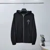 Erd Melancólico Rico Criança Cruz Slogan Carta Zíper Moletom High Street Casal Tendência Marca Jaqueta