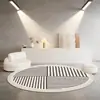 [Tapete de Piso Transfronterizo] Tapete Casual para Mesa de Centro, Tapete para Silla de Casa, Alfombra Redonda para el Hogar Plegable de Terciopelo Cristal Impreso