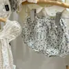 Estilo Coreano Bebé Bordado Estampado Dibujos Animados Muñeca Camisa Floral Lindo Floral Bolsa Pantalones Cortos Traje Moderno