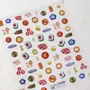 Serie de Pegatinas para Uñas Estilo Año Nuevo como Hierro, con Fuegos Artificiales Lindos en Relieve, Caracteres de la Suerte, Sobres Rojos y Pegatinas Auspiciosas para Uñas
