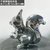 Acero Inoxidable Acabado Espejo Escultura de Gato Adorno Paisajismo de Jardín Comunidad Oficina de Ventas al Aire Libre Arte Decorativo de Lujo Ligero
