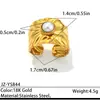 Anillo de Perla de Acero Inoxidable Yusen, Lujo de Nicho con un Toque de Alta Gama, Acero de Titanio, No se Desvanece, Joyería de Mano Impermeable, Venta al por Mayor Transfronteriza