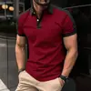 Nueva estación independiente ebay transfronteriza europea y americana para hombre moda solapa talla grande algodón sarga camiseta para hombre camisa POLO
