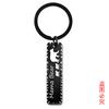 Llavero de metal con borde transfronterizo de acero inoxidable con letras largas, joyería personalizada, regalo para el Día de la Madre, llavero europeo y americano.