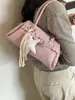 Bolsa de ombro retrô casual transfronteiriça para mulheres, nova versão coreana inverno 2025, bolsa de ombro estilo minimalista niche ins