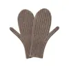 Guantes de punto de cachemira de un dedo, diseño unisex, con patrón texturizado, cálidos, a prueba de viento y compatibles con pantalla táctil, longitud extendida