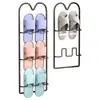 Estante para Pantuflas, Puerta de Tocador, Estante de Zapatos con Drenaje para Montar en la Pared, Entrada Baño Pared Estante de Zapatos de Múltiples Niveles
